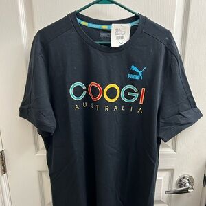 Puma Black Short Sleeve Tee with Logo